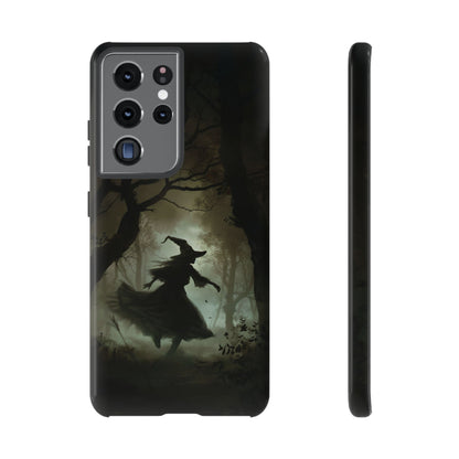 Spooky Witch Silhouette Phone Case - Halloween Dark Art Design for iPhone, Samsung Galaxy, and Google Pixel Devices