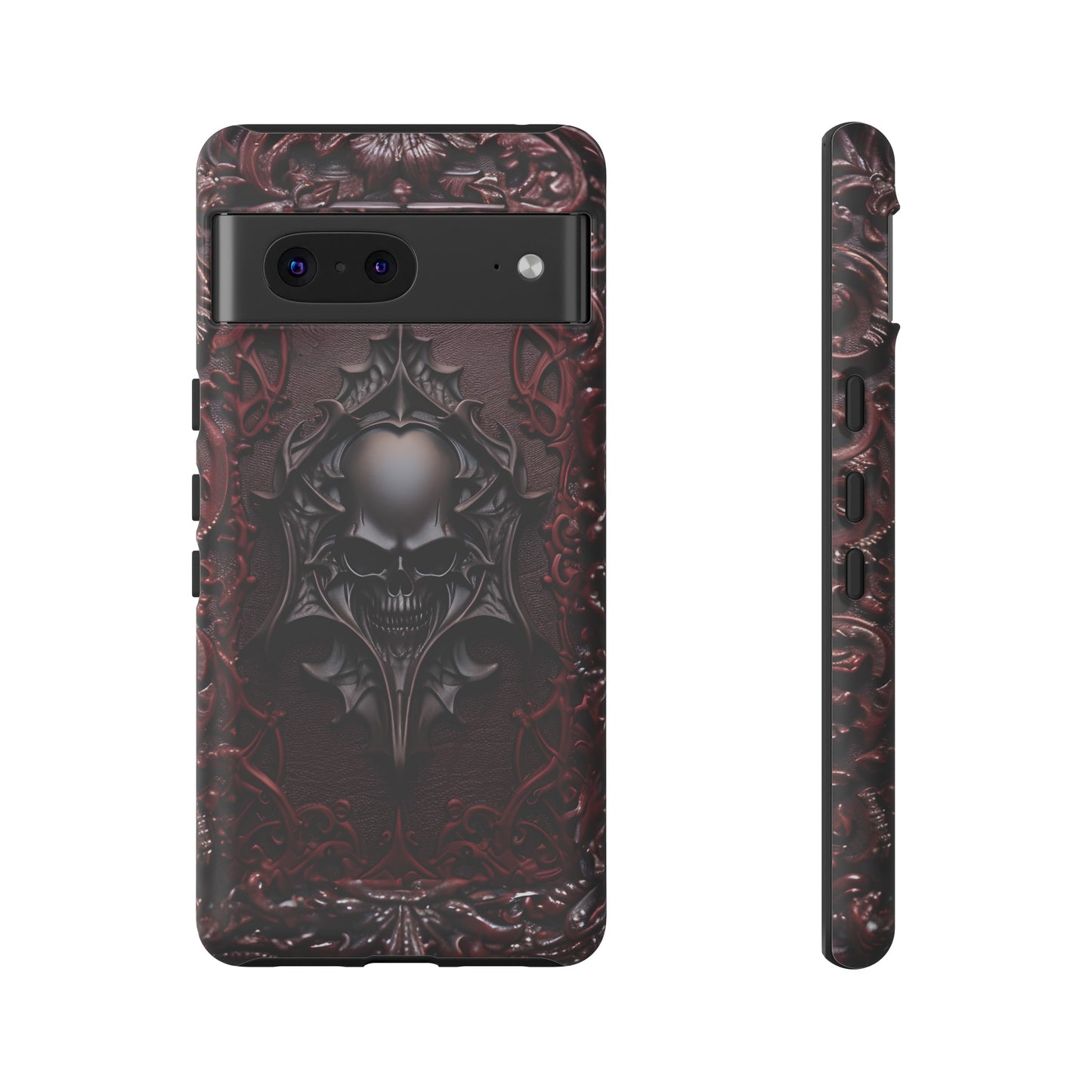 Vampiric Tough Phone Case – Gothic Skull Vampire Design for iPhone, Samsung Galaxy, and Google Pixel Devices