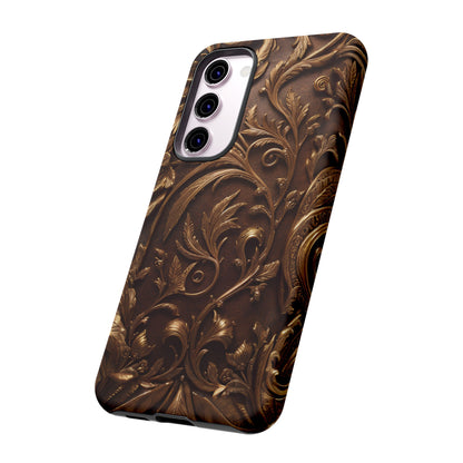 Elegant Bronze Phone Case – Victorian Floral Design for iPhone, Samsung Galaxy, and Google Pixel Devices