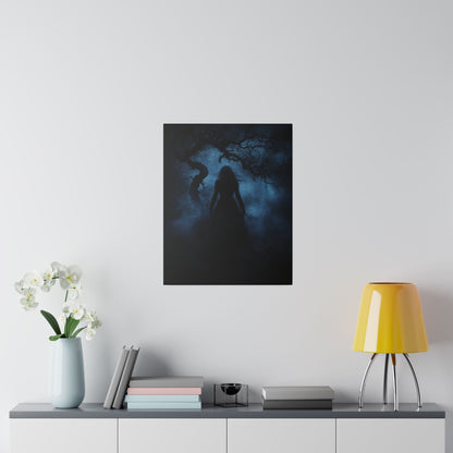 Haunting Silhouette - Dark Art Canvas Print - Mystical Gothic Home Decor