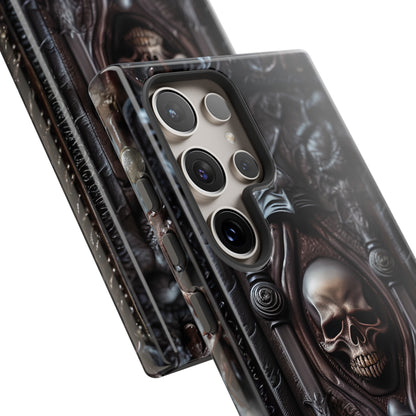 Dark Grimoire of Death Tough Phone Case – Gothic Skull Vampiric Design for iPhone, Samsung Galaxy, and Google Pixel Devices