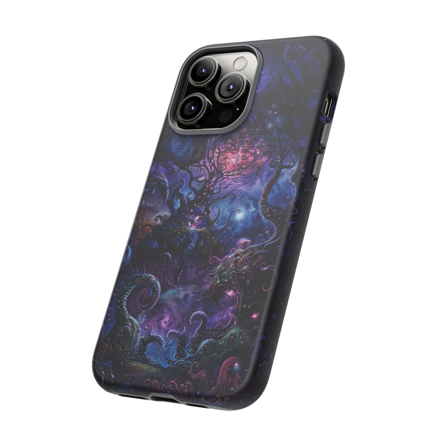 Trippy Psychedelic Alien Landscape Phone Case - Vibrant Abstract Design for iPhone, Samsung Galaxy and Google Pixel Devices