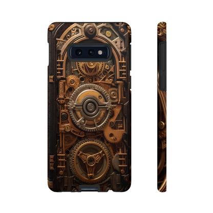 Gearworks Tough Phone Case – Steampunk Clockwork Design for iPhone, Samsung Galaxy, and Google Pixel Devices