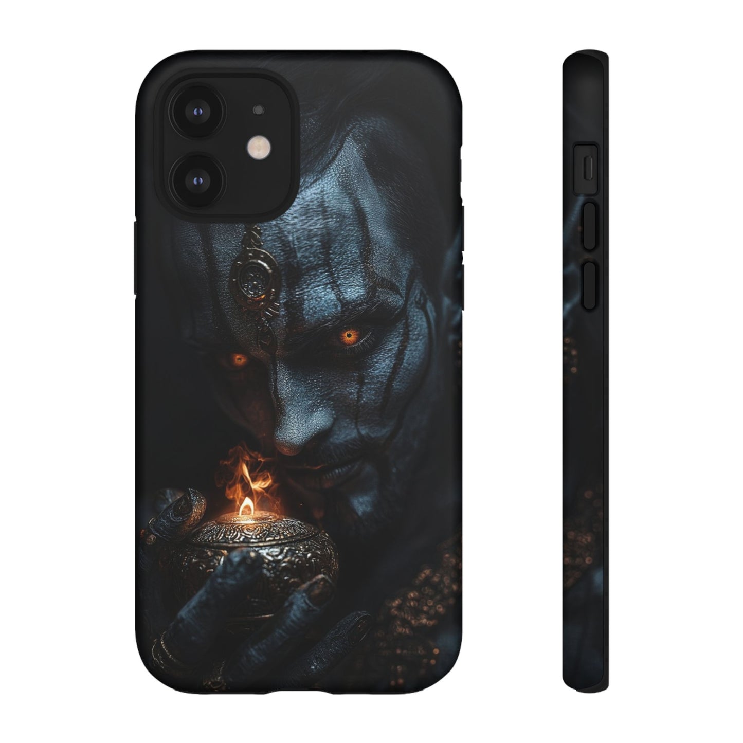 Dark Djinn Warrior Phone Case - Intricate Fantasy Art Protective Cover for iPhone, Samsung Galaxy, and Google Pixel Devices