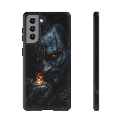 Dark Djinn Warrior Phone Case - Intricate Fantasy Art Protective Cover for iPhone, Samsung Galaxy, and Google Pixel Devices