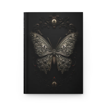 Gothic Butterfly Hardcover Notebook – Elegant Dark Aesthetic Journal for Writing and Sketching