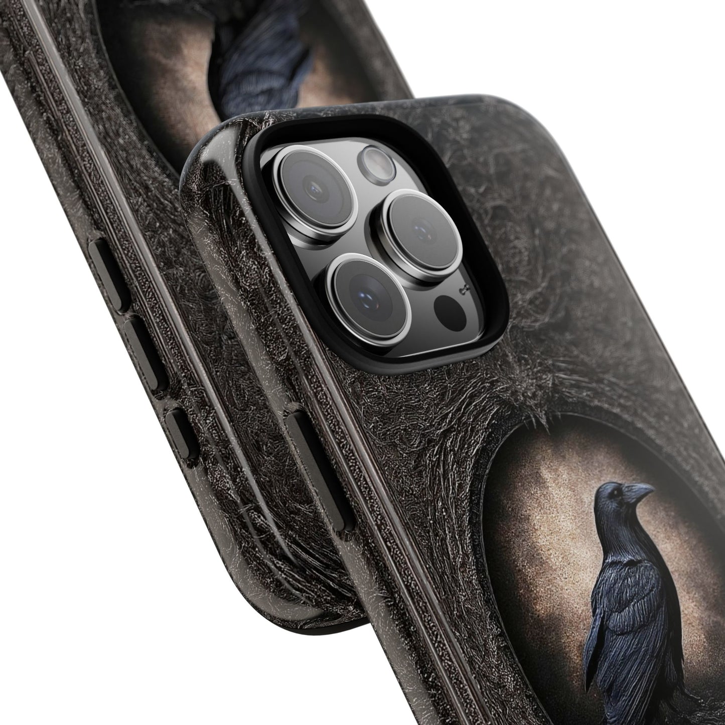 Gothic Raven Phone Case - Mysterious Dark Bird Design