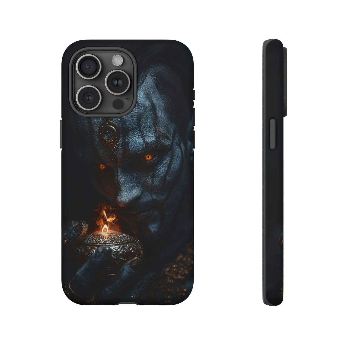 Dark Djinn Warrior Phone Case - Intricate Fantasy Art Protective Cover for iPhone, Samsung Galaxy, and Google Pixel Devices