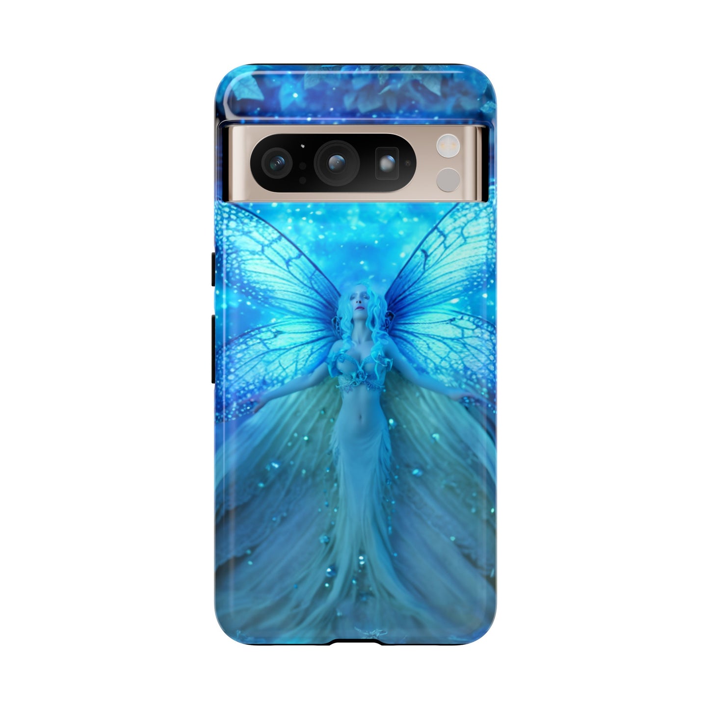 Blue Cosmic Fairy Phone Case – Enchanting Fae Design for iPhone, Samsung Galaxy, and Google Pixel Devices