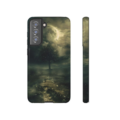 The Tree of Desolation Phone Case – Dark Fantasy Gothic Art with Full Moon for iPhone, Samsung Galaxy, and Google Pixel Devices