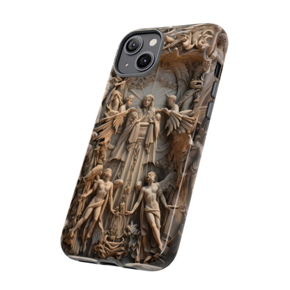 Angelic Statue Phone Case – Heavenly Gothic Marble Design for iPhone, Samsung Galaxy, and Google Pixel Devices