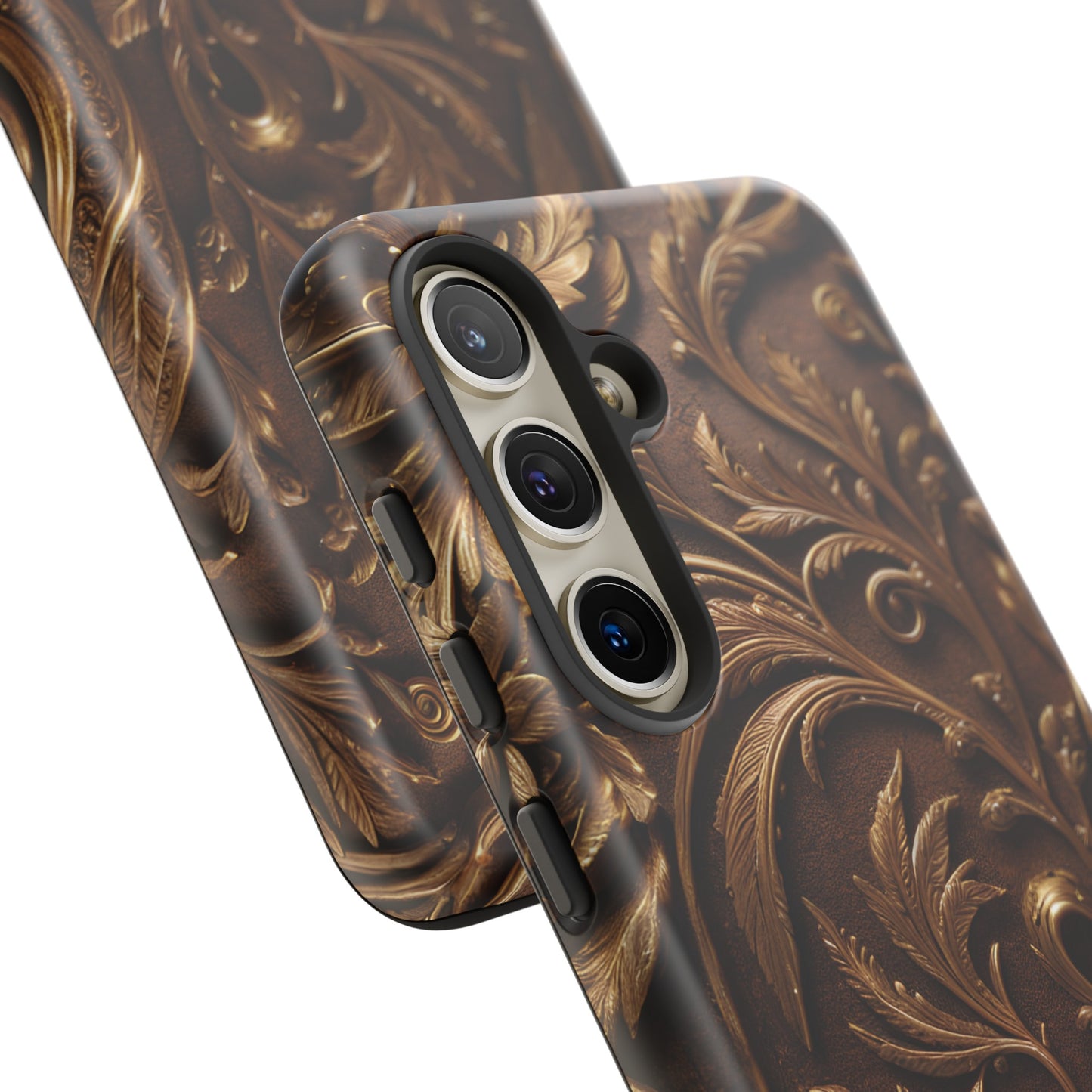 Elegant Bronze Phone Case – Victorian Floral Design for iPhone, Samsung Galaxy, and Google Pixel Devices