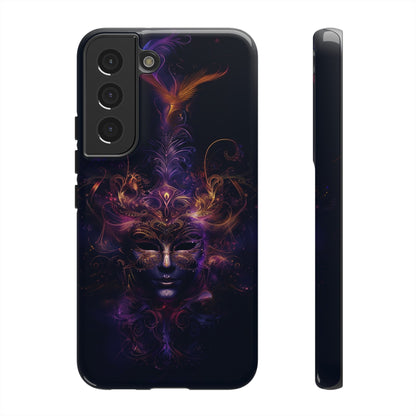 Elegant Masquerade Mask Phone Case for iPhone, Samsung Galaxy, and Google Pixel Devices - Mystical Design