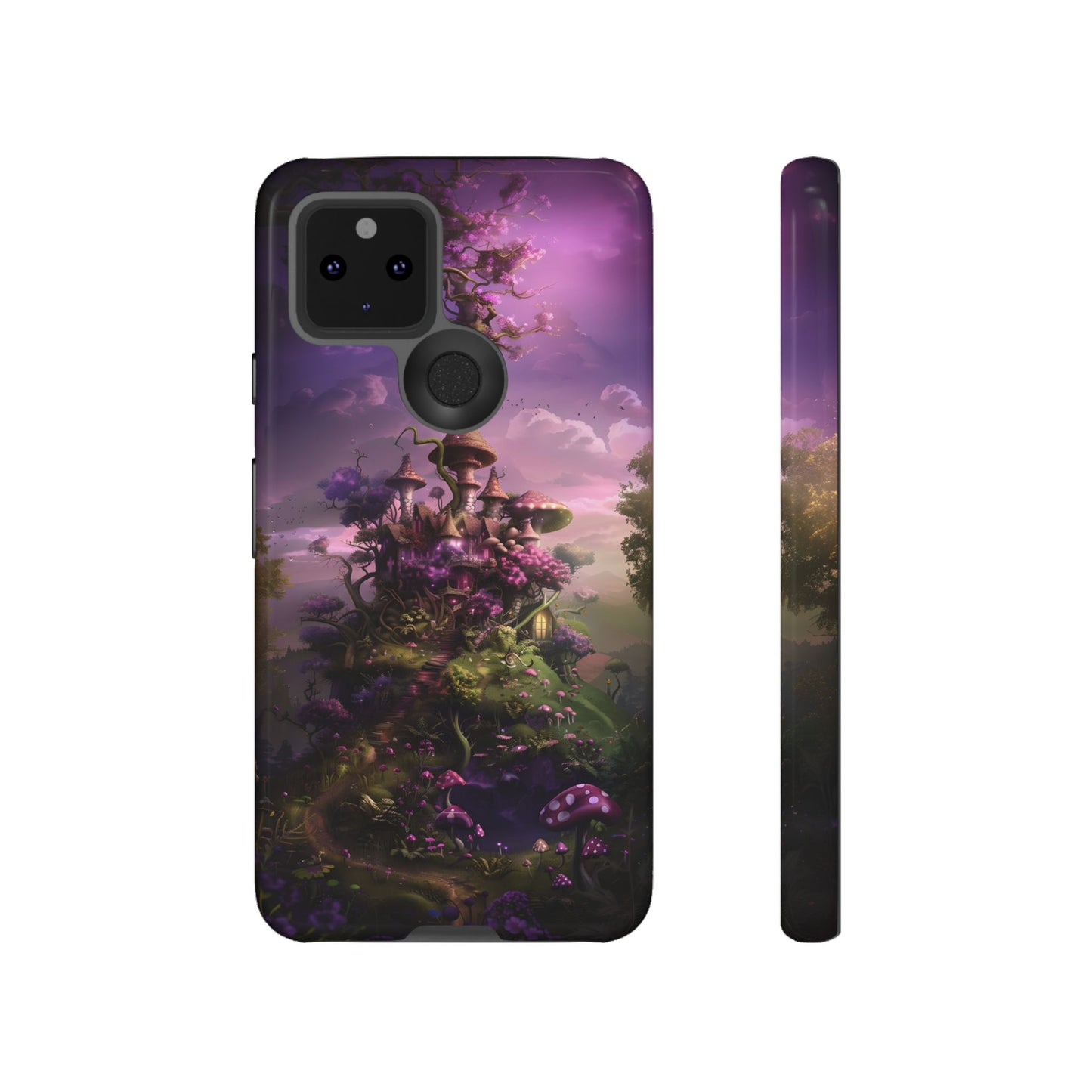 Enchanted Fairy Castle Phone Case - Magical Purple Fantasy Art for iPhone, Samsung Galaxy and Google Pixel Devices