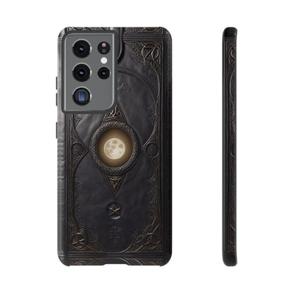 Moon Case Tough Phone Case – Fantasy Art Leather Book Design for iPhone, Samsung Galaxy, and Google Pixel Devices