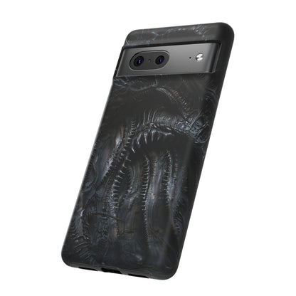 Surreal Biomechanical Phone Case - Gothic Sci-Fi Art for iPhone, Samsung Galaxy, and Google Pixel Devices