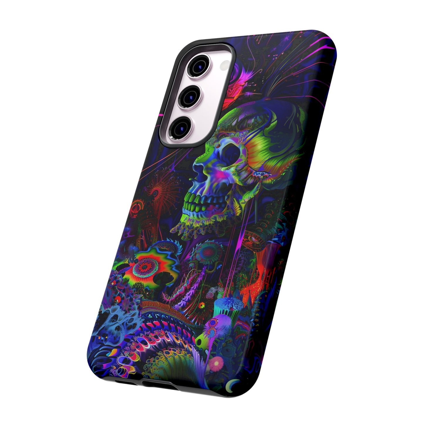 Psychedelic Skull Phone Case – Vibrant Pastel Design for iPhone, Samsung Galaxy, and Google Pixel Devices