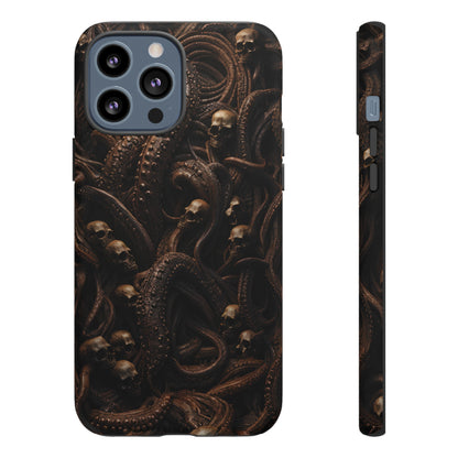 Skulls and Tentacles Phone Case – Lovecraftian Horror Design for iPhone, Samsung Galaxy, and Google Pixel Devices