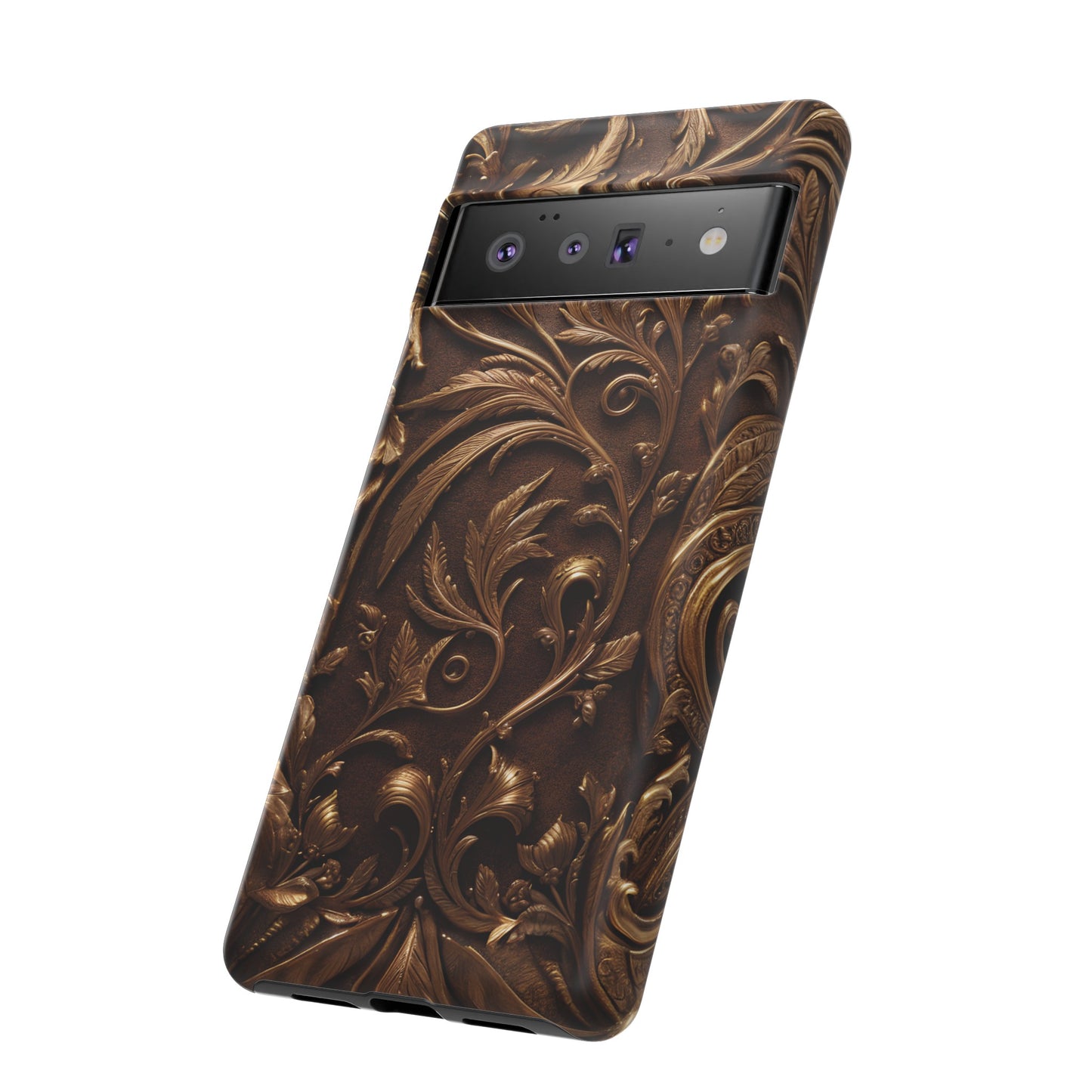 Elegant Bronze Phone Case – Victorian Floral Design for iPhone, Samsung Galaxy, and Google Pixel Devices