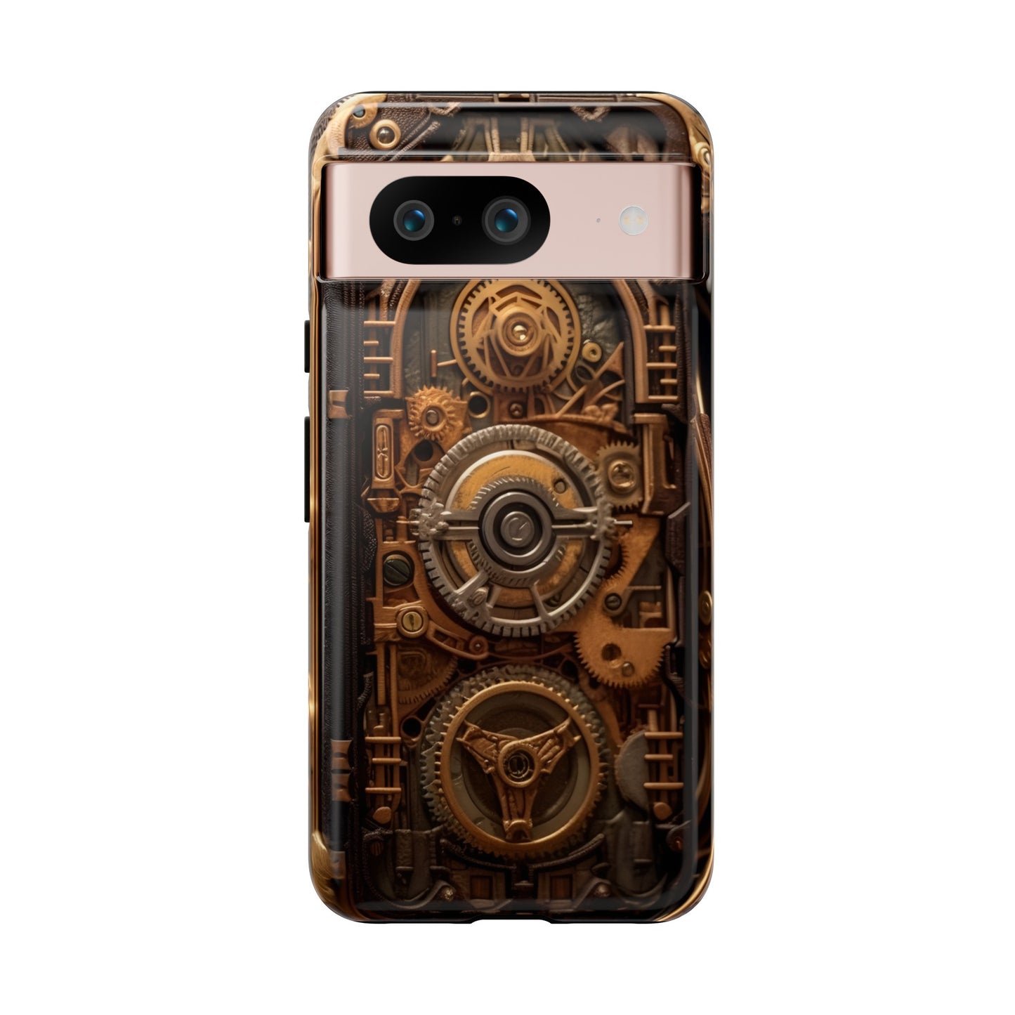 Gearworks Tough Phone Case – Steampunk Clockwork Design for iPhone, Samsung Galaxy, and Google Pixel Devices