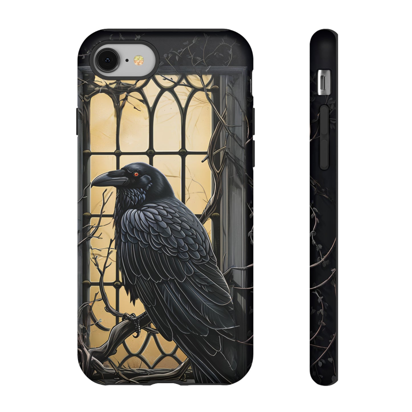 The Raven Phone Case – Edgar Allan Poe Inspired Gothic Design for iPhone, Samsung Galaxy, and Google Pixel Devices