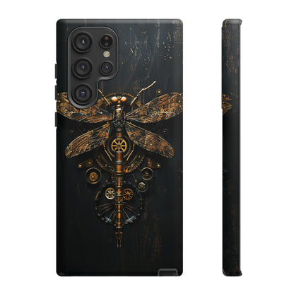 Steampunk Dragonfly Phone Case - Intricate Gear Design for iPhone, Samsung Galaxy, Google Pixel Devices