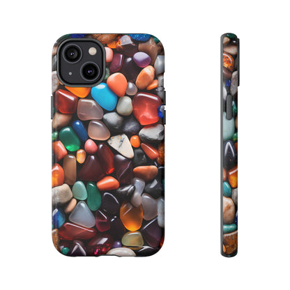 Colorful Stones Phone Case – Vibrant Polished Gemstone Design for iPhone, Samsung Galaxy, and Google Pixel Devices