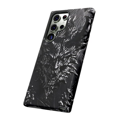 Silver Devil Phone Case – Gothic Demon Design for iPhone, Samsung Galaxy, and Google Pixel Devices