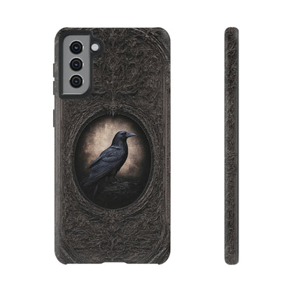 Gothic Raven Phone Case - Mysterious Dark Bird Design