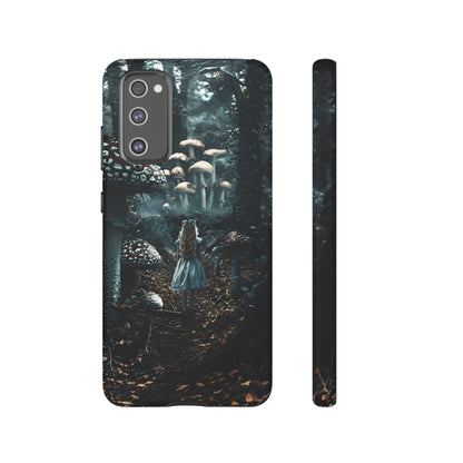 Alice in the Mushroom Forest Phone Case – Fantasy Wonderland Design for iPhone, Samsung Galaxy, and Google Pixel Devices