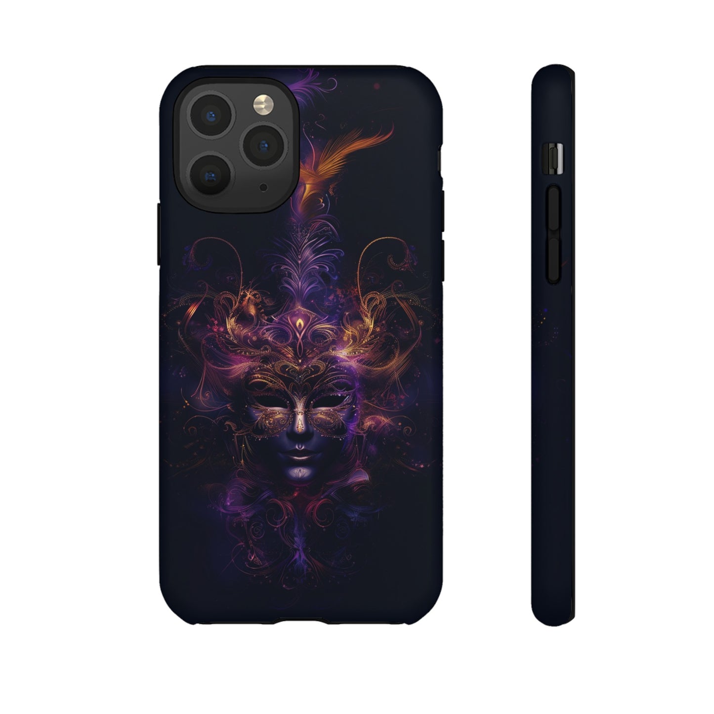 Elegant Masquerade Mask Phone Case for iPhone, Samsung Galaxy, and Google Pixel Devices - Mystical Design