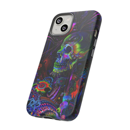 Psychedelic Skull Phone Case – Vibrant Pastel Design for iPhone, Samsung Galaxy, and Google Pixel Devices