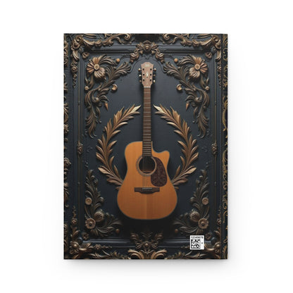 Vintage Guitar-Themed Journal - Hardcover Notebook for Musicians