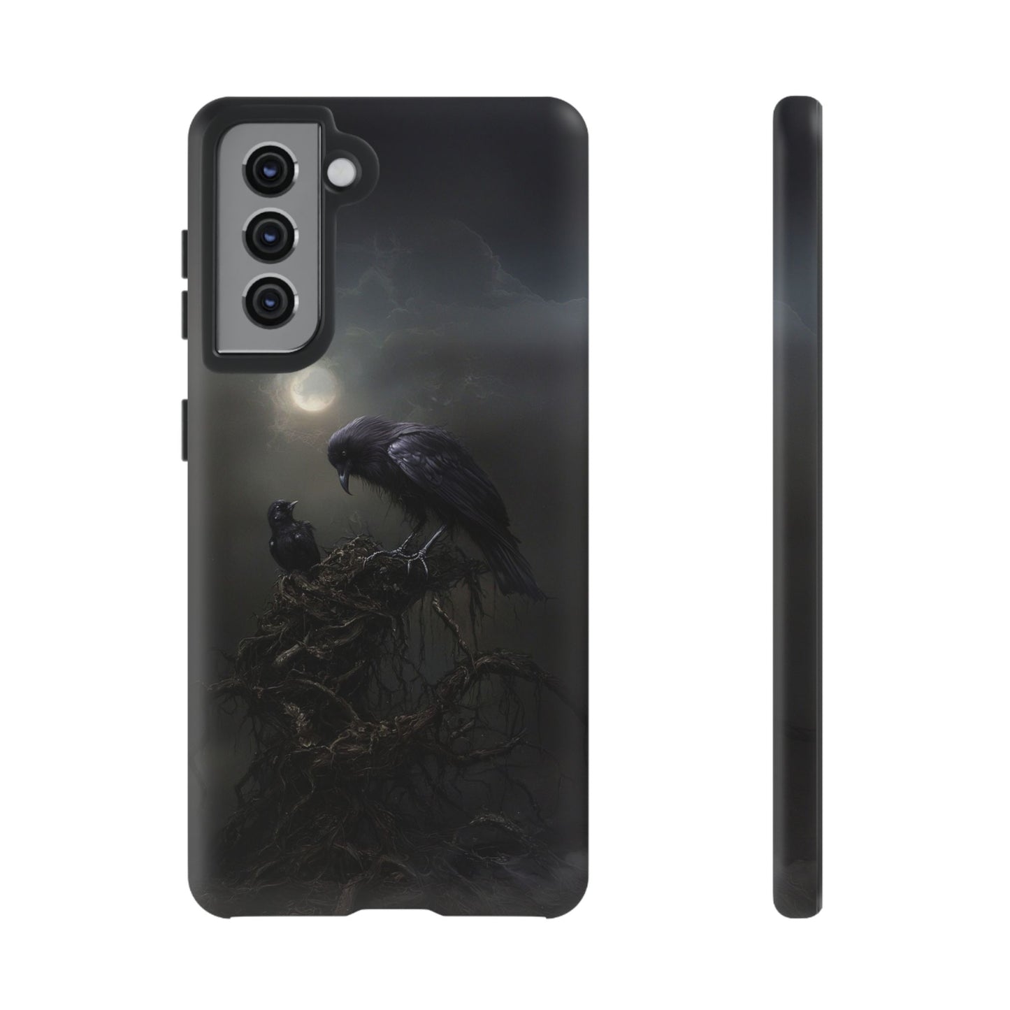 Gothic Raven Phone Case - Dark Crow Art for iPhone, Samsung Galaxy, and Google Pixel Devices