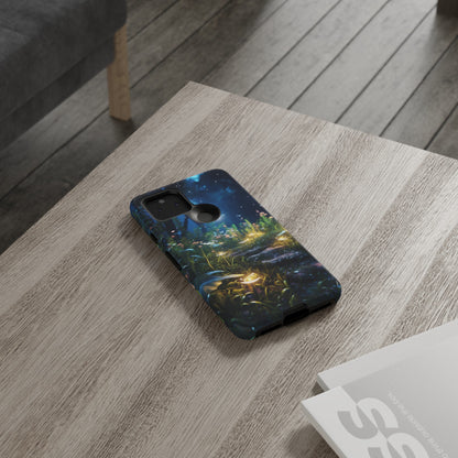 Fireflies in the Forest Tough Phone Case – Enchanting Summer Night Design for iPhone, Samsung Galaxy, and Google Pixel Devices