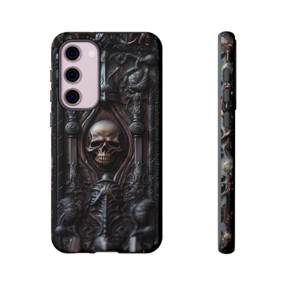 Dark Grimoire of Death Tough Phone Case – Gothic Skull Vampiric Design for iPhone, Samsung Galaxy, and Google Pixel Devices