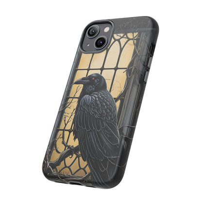 The Raven Phone Case – Edgar Allan Poe Inspired Gothic Design for iPhone, Samsung Galaxy, and Google Pixel Devices