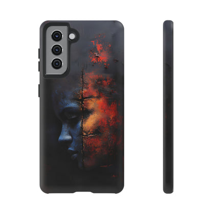 Abstract Duality Art Phone Case - Bold Modern Design