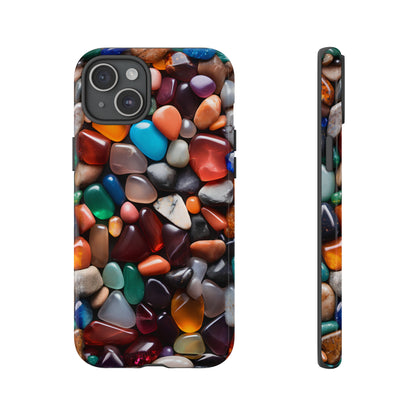 Colorful Stones Phone Case – Vibrant Polished Gemstone Design for iPhone, Samsung Galaxy, and Google Pixel Devices