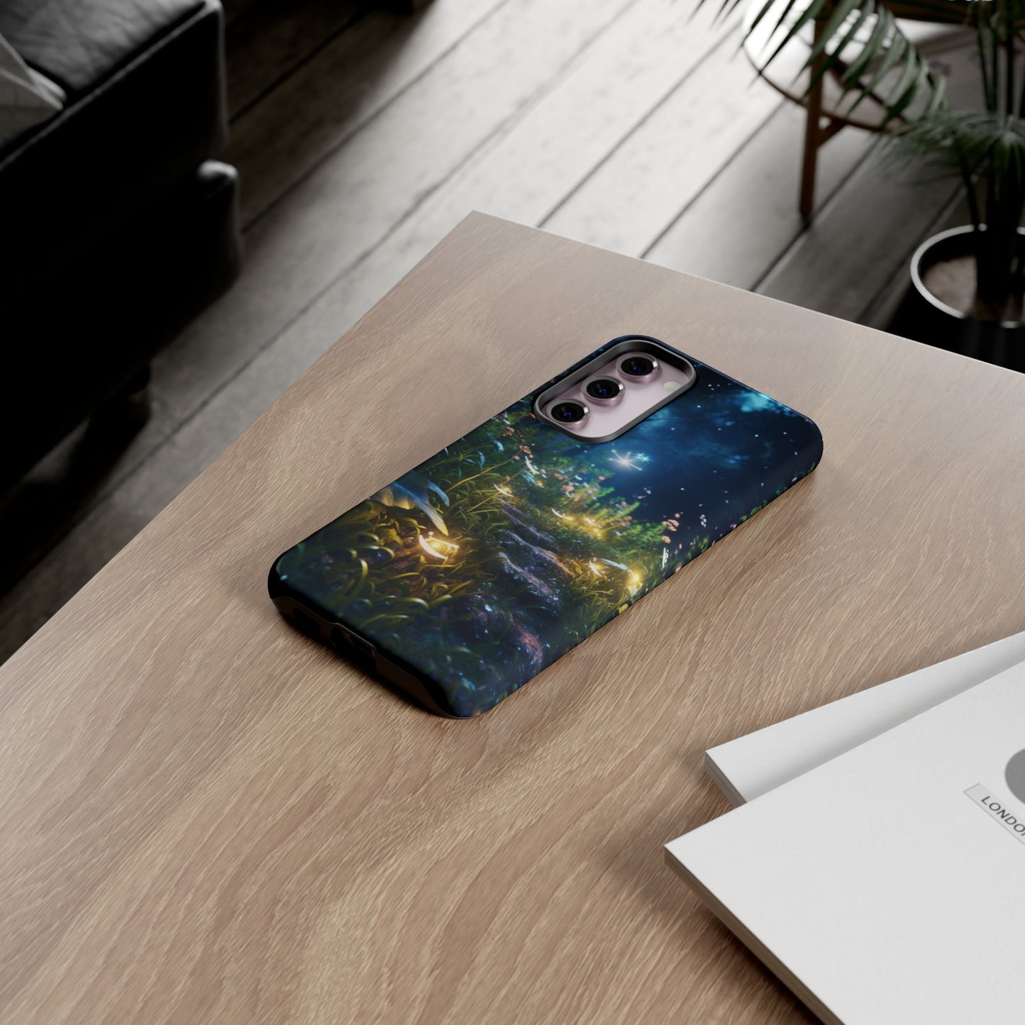 Fireflies in the Forest Tough Phone Case – Enchanting Summer Night Design for iPhone, Samsung Galaxy, and Google Pixel Devices