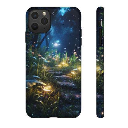 Fireflies in the Forest Tough Phone Case – Enchanting Summer Night Design for iPhone, Samsung Galaxy, and Google Pixel Devices