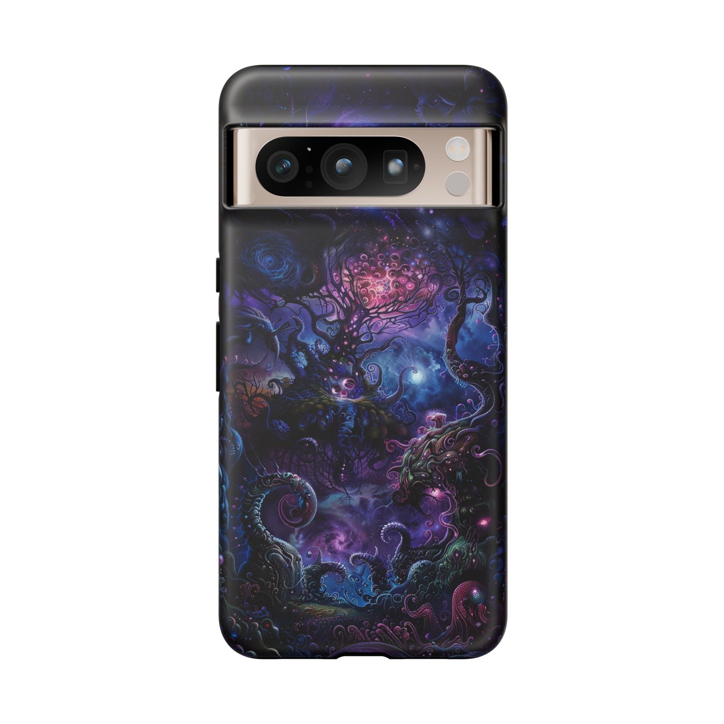 Trippy Psychedelic Alien Landscape Phone Case - Vibrant Abstract Design for iPhone, Samsung Galaxy and Google Pixel Devices