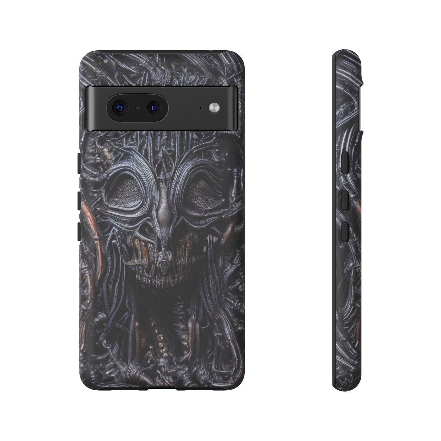 Biomechanical Horror 2 Phone Case – Futuristic Alien Horror Design for iPhone, Samsung Galaxy, and Google Pixel Devices