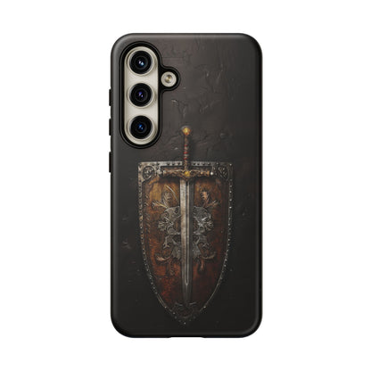 Medieval Sword and Shield Phone Case - For iPhone, Samsung Galaxy, and Google Pixel Devices