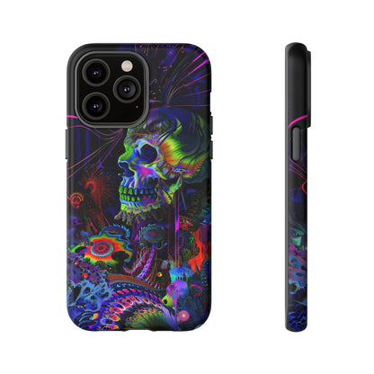 Psychedelic Skull Phone Case – Vibrant Pastel Design for iPhone, Samsung Galaxy, and Google Pixel Devices