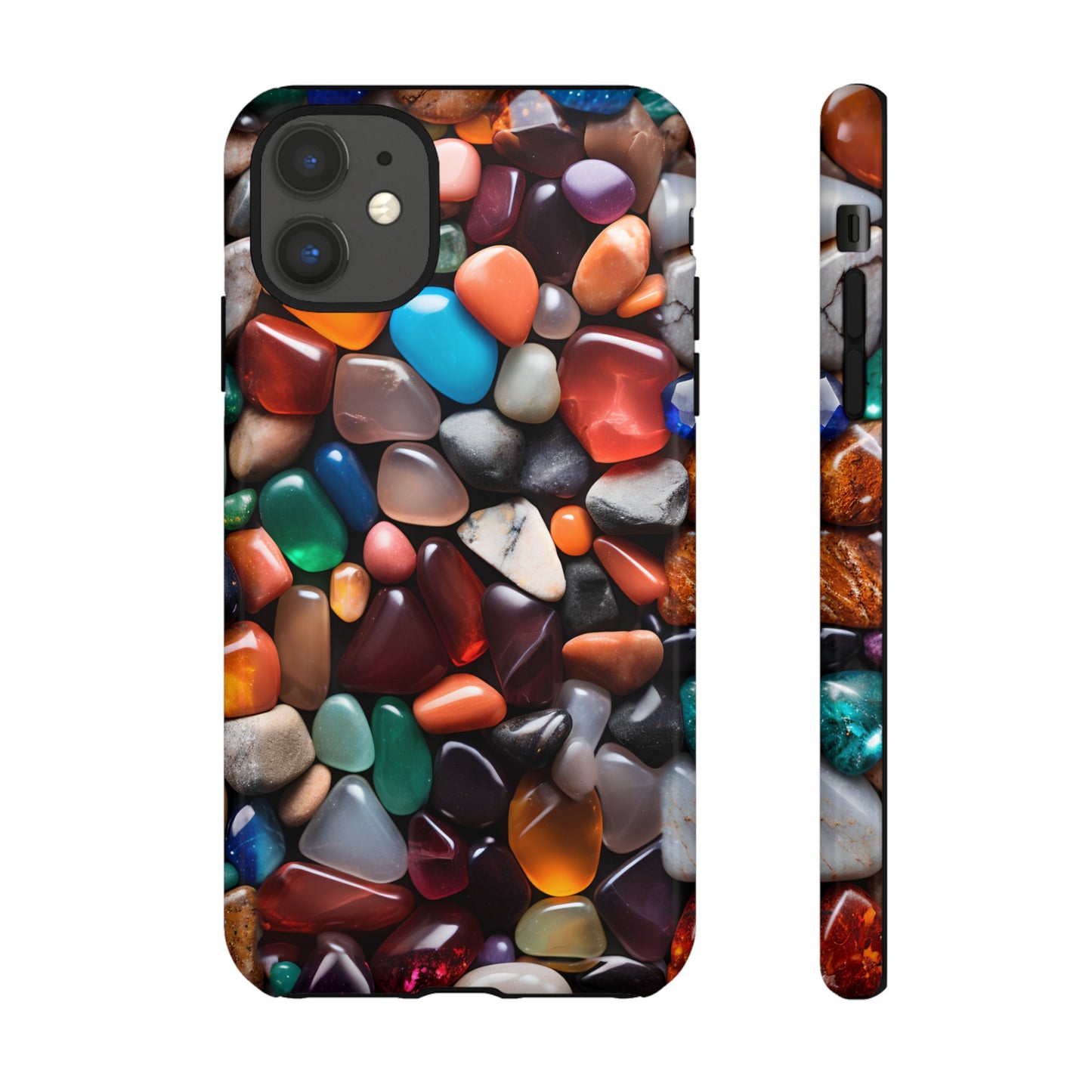 Colorful Stones Phone Case – Vibrant Polished Gemstone Design for iPhone, Samsung Galaxy, and Google Pixel Devices