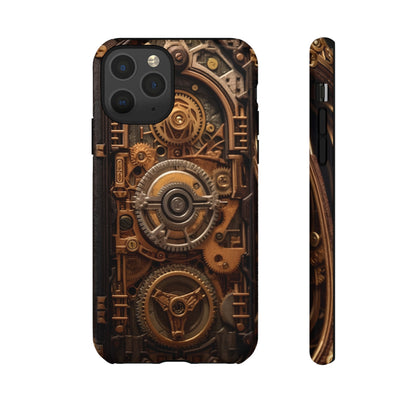 Gearworks Tough Phone Case – Steampunk Clockwork Design for iPhone, Samsung Galaxy, and Google Pixel Devices