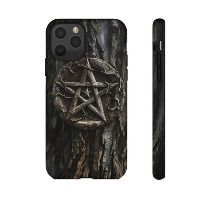 Pentacle Tree Phone Case – Wiccan Nature Magic Design for iPhone, Samsung Galaxy, and Google Pixel Devices