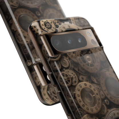 Gearworks 3 Phone Case – Steampunk Victorian Design with Gears and Clockwork for iPhone, Samsung Galaxy, and Google Pixel Devices