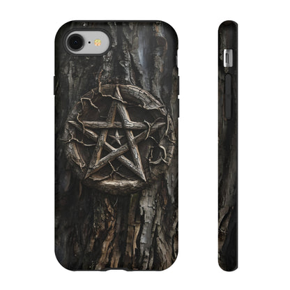 Pentacle Tree Phone Case – Wiccan Nature Magic Design for iPhone, Samsung Galaxy, and Google Pixel Devices